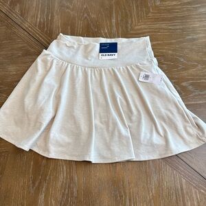 Old Navy Extra High Rise Cloud Comfy Cream skort Skirt shorts NWT